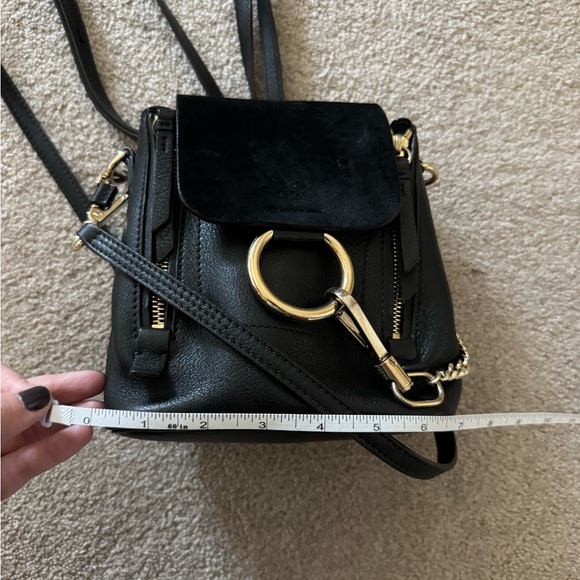 chloe leather backpack Chloe/Backpack/Leather/BEG/OLGA MOTTY GREY 2nd STREET USA Leather trimming Chlo Faye Small Suede and